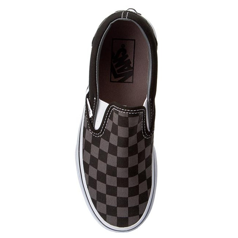 Tenis Vans Classic Slip-On Checkerboard Black/Pewter Unisex Originales VN000EYEBPJ