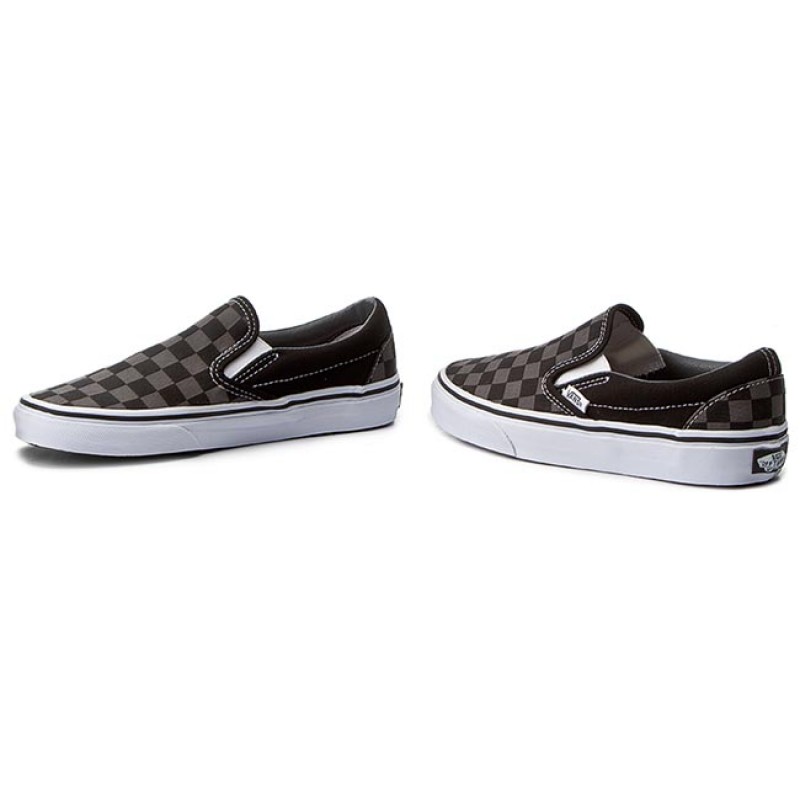 Tenis Vans Classic Slip-On Checkerboard Black/Pewter Unisex Originales VN000EYEBPJ