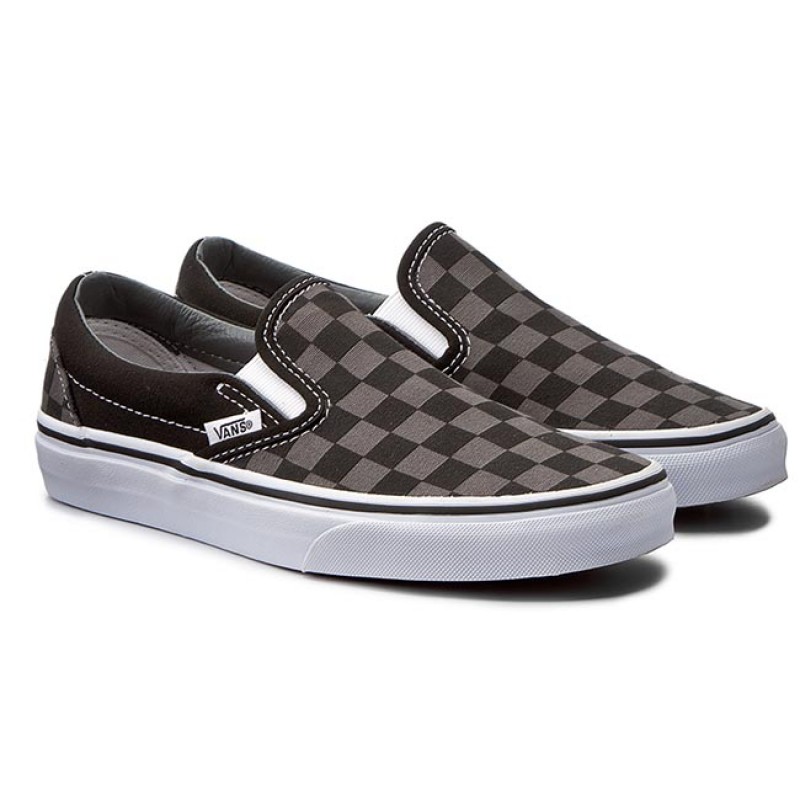 Tenis Vans Classic Slip-On Checkerboard Black/Pewter Unisex Originales VN000EYEBPJ