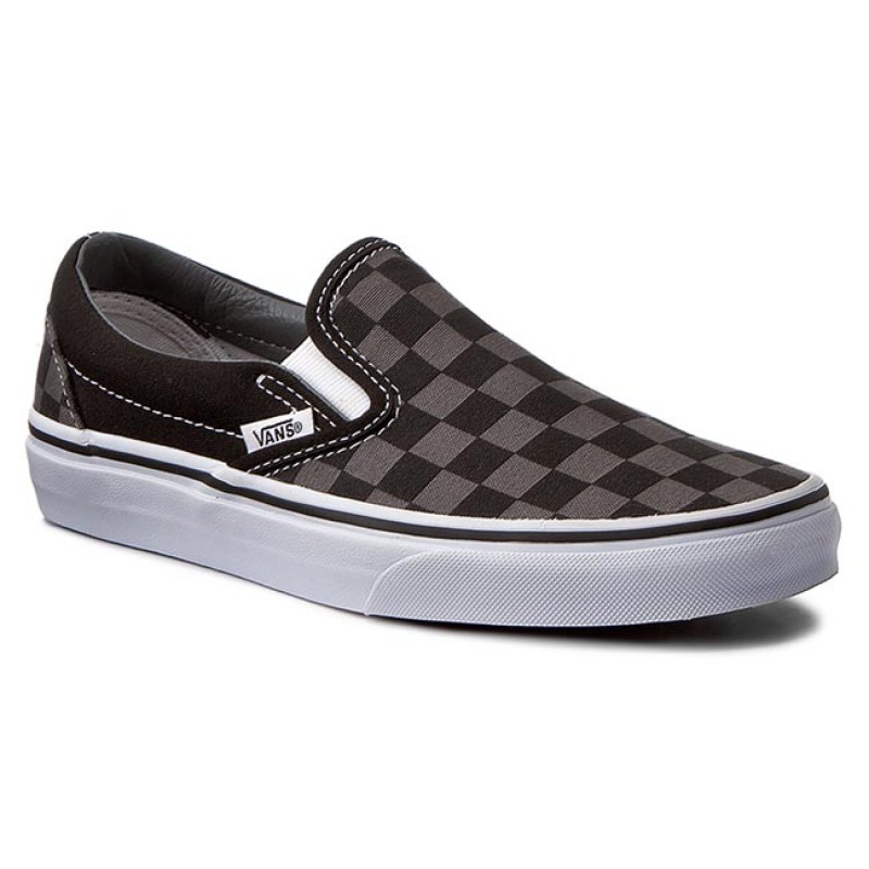 Tenis Vans Classic Slip-On Checkerboard Black/Pewter Unisex Originales VN000EYEBPJ