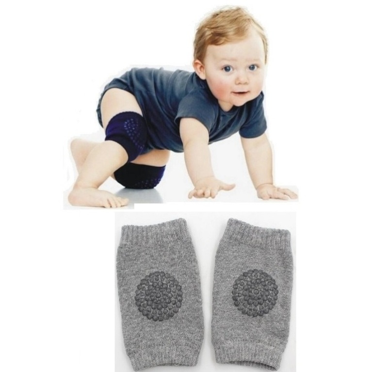 Par De Rodilleras Bebés Gateo, Protección Gateo Color Gris Claro