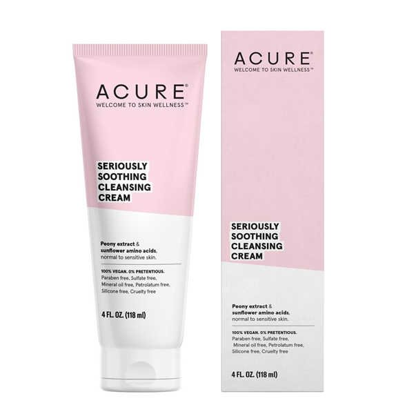 Acure. Seriously Soothing Cleansing Cream, limpiador para piel normal a sensible. 118 ml