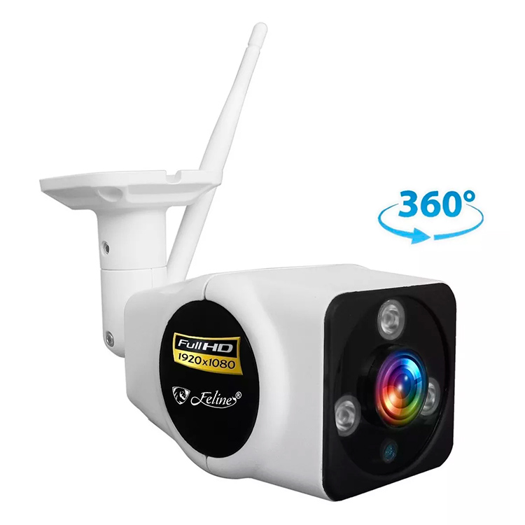Camara Wifi Ip Full Hd Exterior Fish Eye Panoramica Nube Zoom 3D Seguridad Audio
