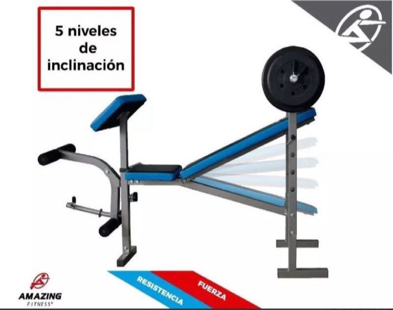 Banco de ejercicio con pesas Amazing Fitness®