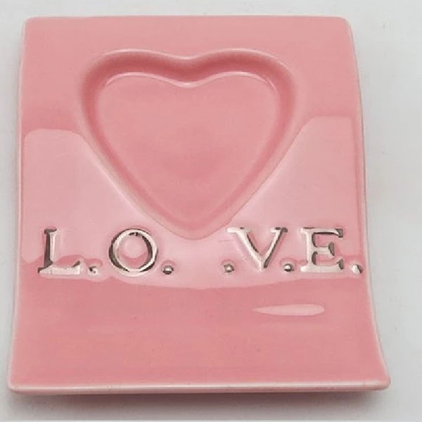 Taza De Cerámica Con Forma De Corazón Con Base Y Cuchara S