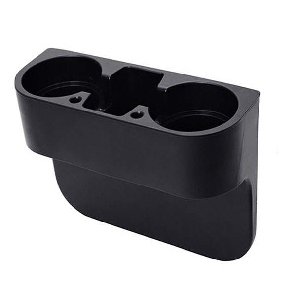 Organizador Para Auto Bebidas Y Celular Negro Portavasos 