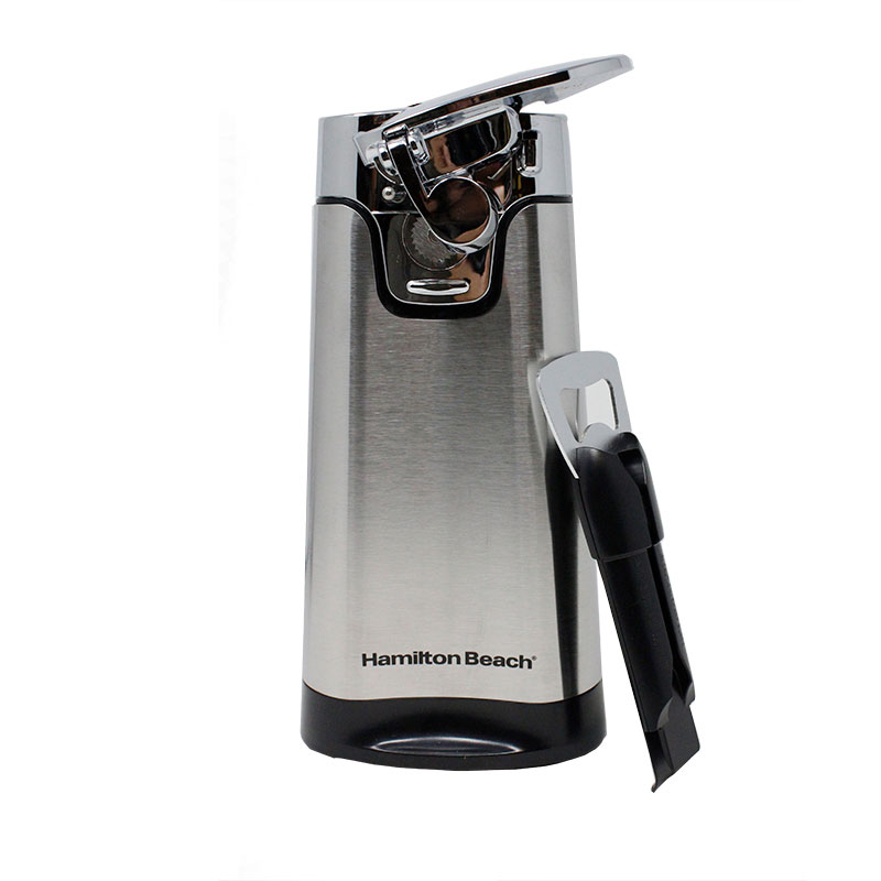 Abrelatas Electrico Con Afilador De Cuchillo Y Destapador De Regalo Plata Hamilton Beach 76778