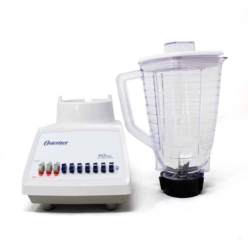 Licuadora 10 Velocidades Vaso Plastico Blanca Oster 4108