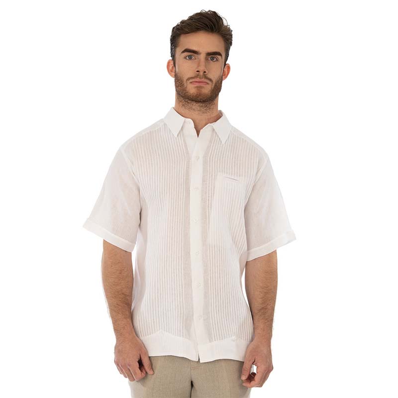 guayabera blanca manga corta