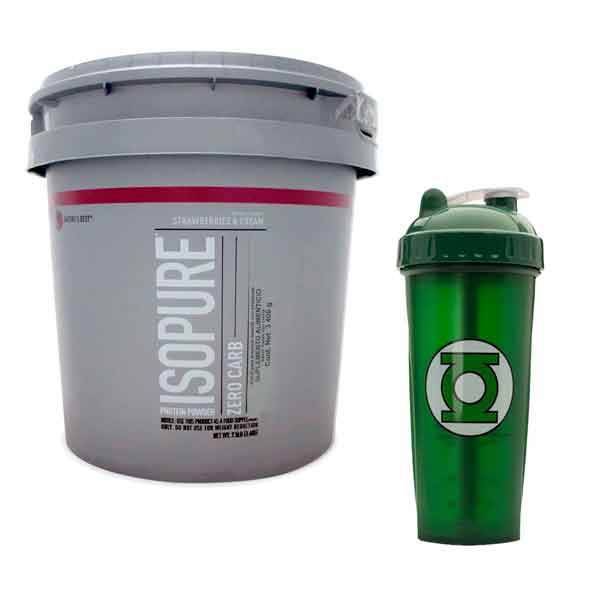 Proteína ISOPURE ZERO CARBS 7,5 lbs- sabor STRAWBERRYS & CREAM - Y PERFECT SHAKER gratis