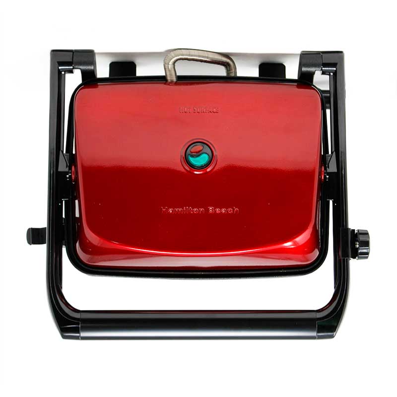 Paninera Parrilla Panini Press Roja Hamilton Beach 25462z