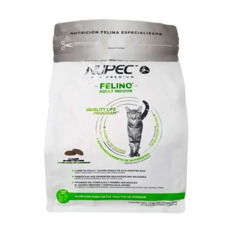 Nupec  Felino Indoor 3 Kg - Alimento para Gato Adulto