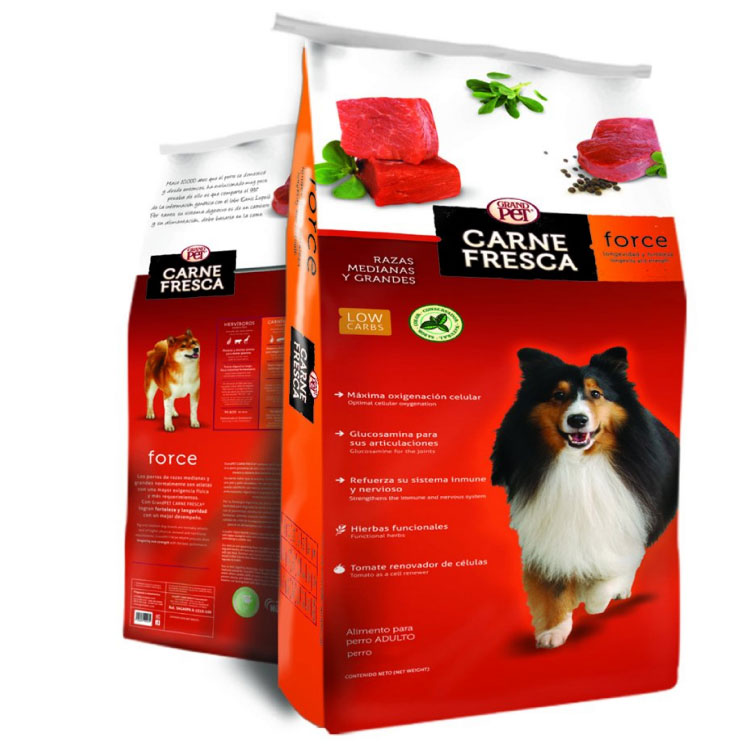 Carne Fresca Grandpet Adulto 20 Kg - Force - Original