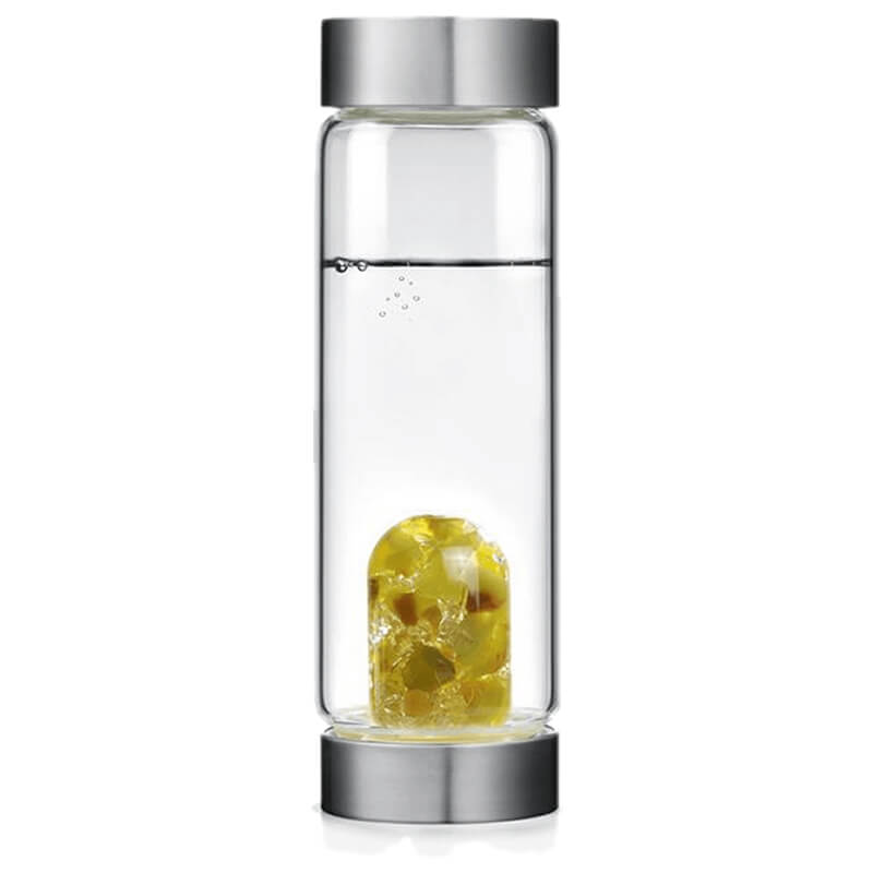 Botella Domo Con Cuarzos Agata - Topaz Versión Love 