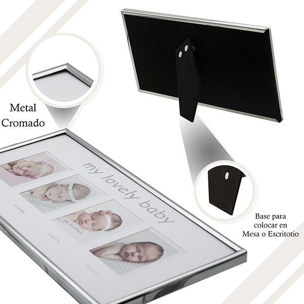 My Portaretrato Metal Babyshower Regalo FotosBebes Cuadros Decorativos Boda Hogar Reborn Bautizo Niños