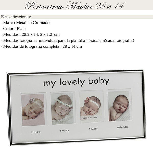 My Portaretrato Metal Babyshower Regalo FotosBebes Cuadros Decorativos Boda Hogar Reborn Bautizo Niños