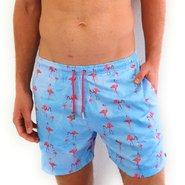 Traje de baño para hombre Flamingos Blue Seal