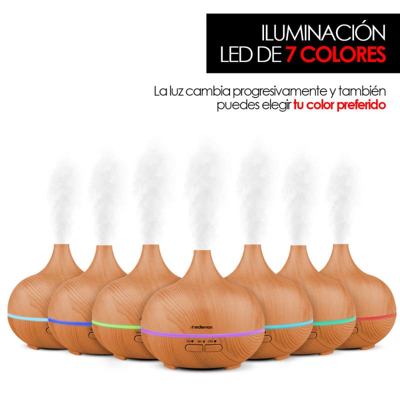 Difusor Aceites Humidificador Aromaterapia 100 Ml Redlemon