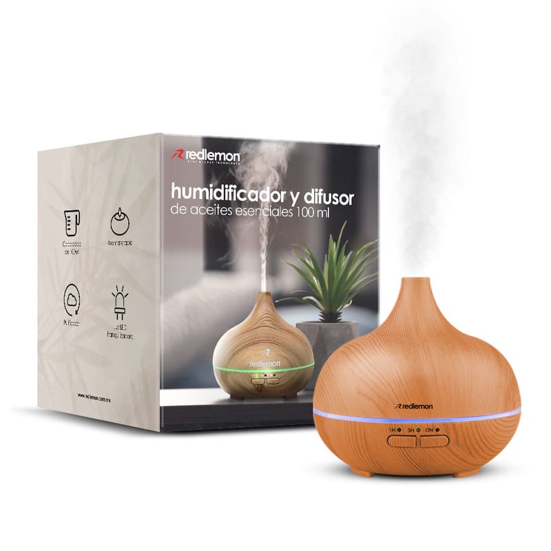 Difusor Aceites Humidificador Aromaterapia 100 Ml Redlemon
