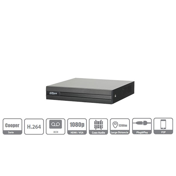 DVR 8 canales Dahua pentahibrido