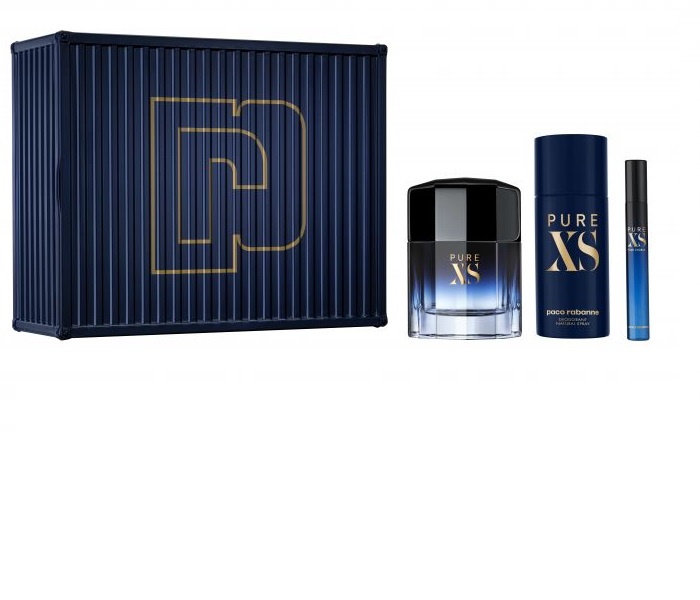 Estuche para Caballero Paco Rabanne Pure Xs Edt 100Ml + Desodorante 150Ml + Fragancia de Viaje 10Ml