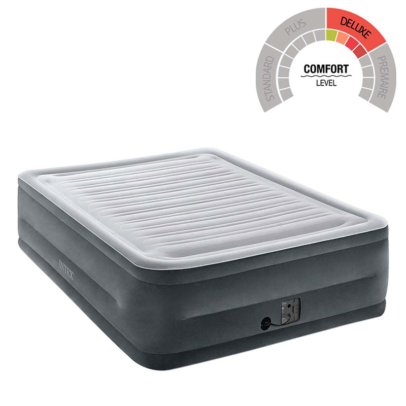 Cama Inflable Queen Premium Doble Alto 1 Pers + Bomba Intex 