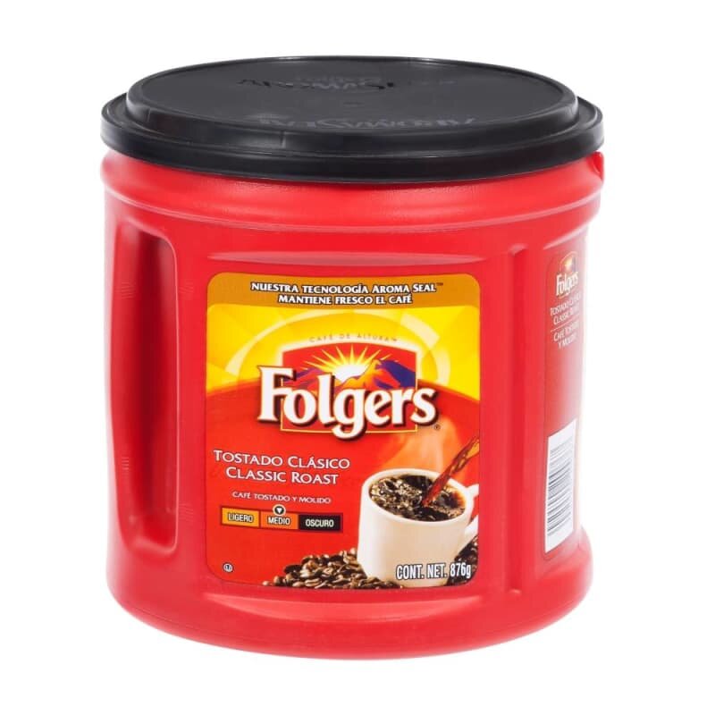 Café Tostado y Molido Folgers Clásico 876 g