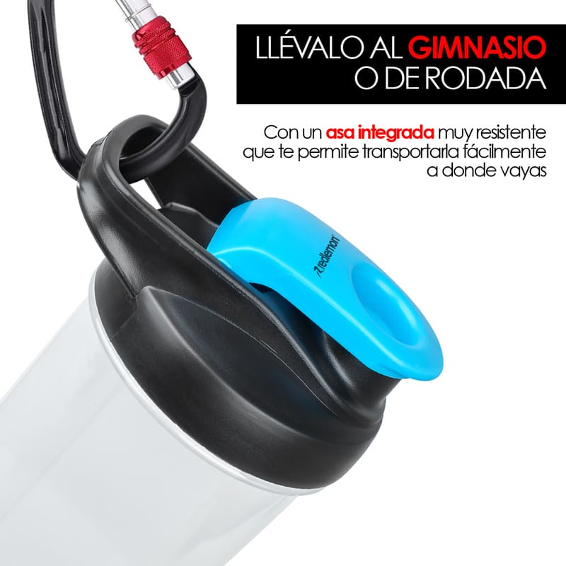 Redlemon Botella Mezcladora tipo Shaker para Proteína (700 ml / 24 Oz), con Tapa Hermética Antiderrames, Diseño Portátil, Innovador y Deportivo, Ideal para el Gimnasio