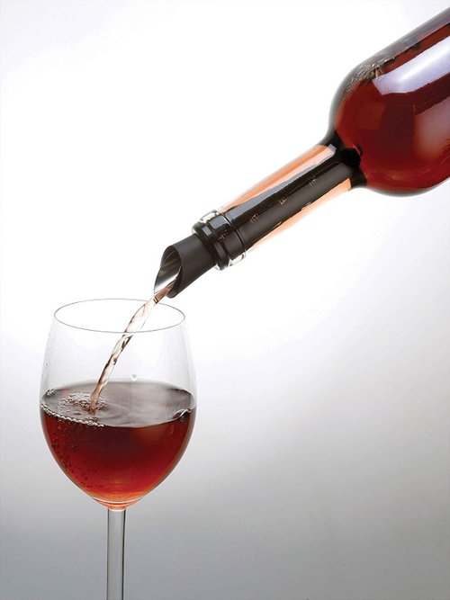 Vertedor Vino con Filtro y Tapón de Botella Practico y Elegante Marca Zevro Modelo WIA-100