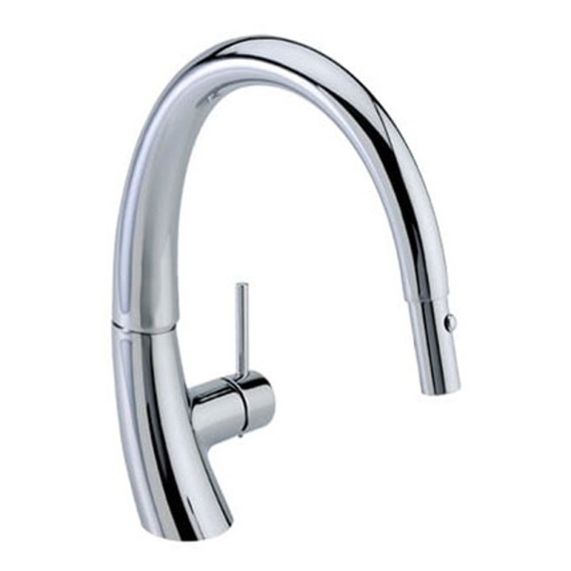 HELVEX MONOMANDO PARA COCINA CURVO CABEZAL RETRACTIL CROMO