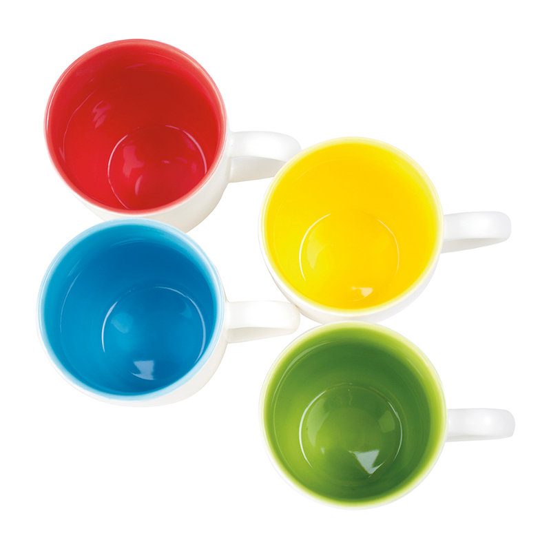 Taza Cool Glaze CerÃ¡mica de colores Set de 4 piezas Love & Lemons