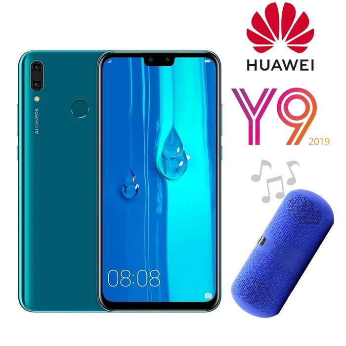 Celular HUAWEI Y9 2019 6.5" 4GB/64GB Dual Sim Azul + Bocina