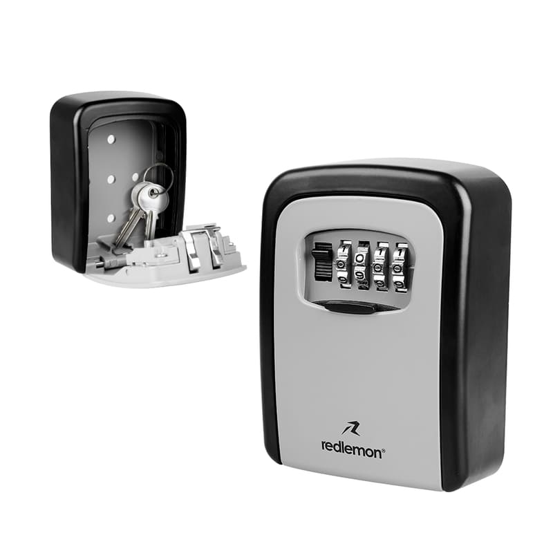 Redlemon Caja Fuerte De Seguridad Para Llaves Empotrable A Pared, Con Clave De 4 Dígitos, Resistente A Golpes Y Lluvia. Ideal Para Casa, Airbnb, Oficina, Garaje Y Bodega