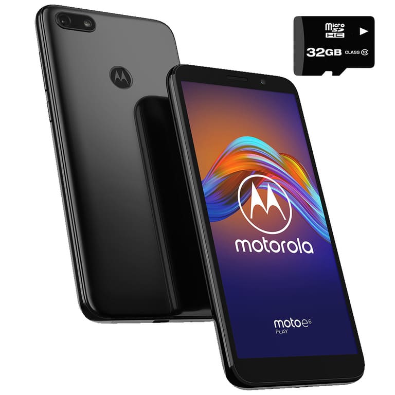 Celular Motorola Moto E6 Play Negro 32Gb 2Gb Ram + Microsd