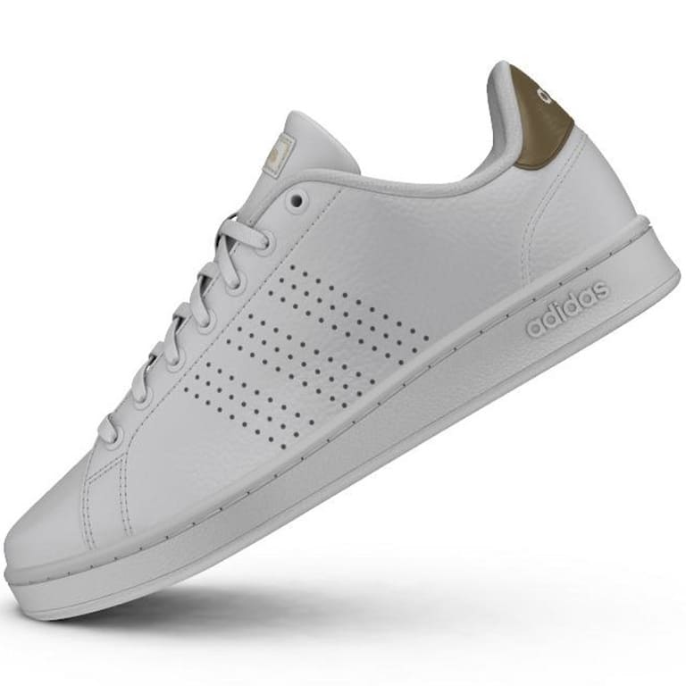 tenis adidas blanco con dorado