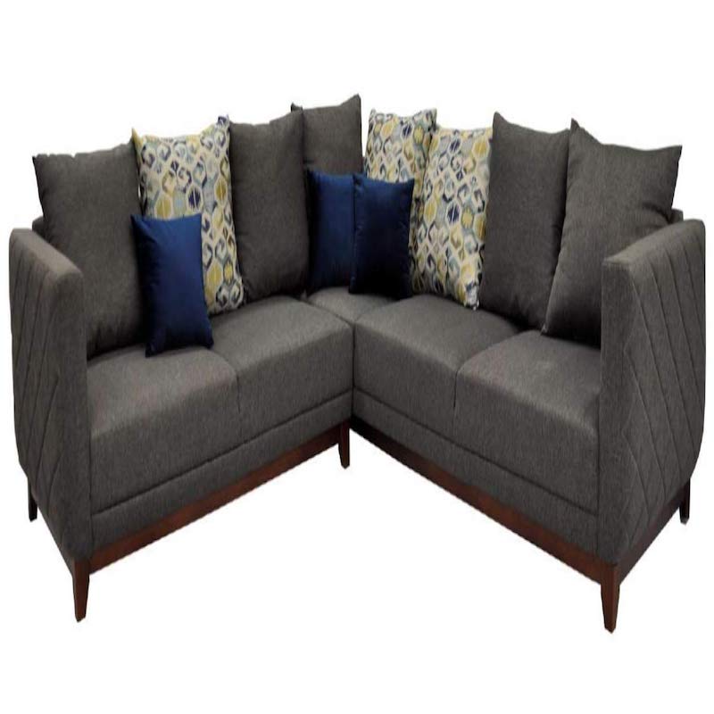 Sala Esquinera Bell - 260 x 260 cm, Afelpada, Base madera de pino, moderna