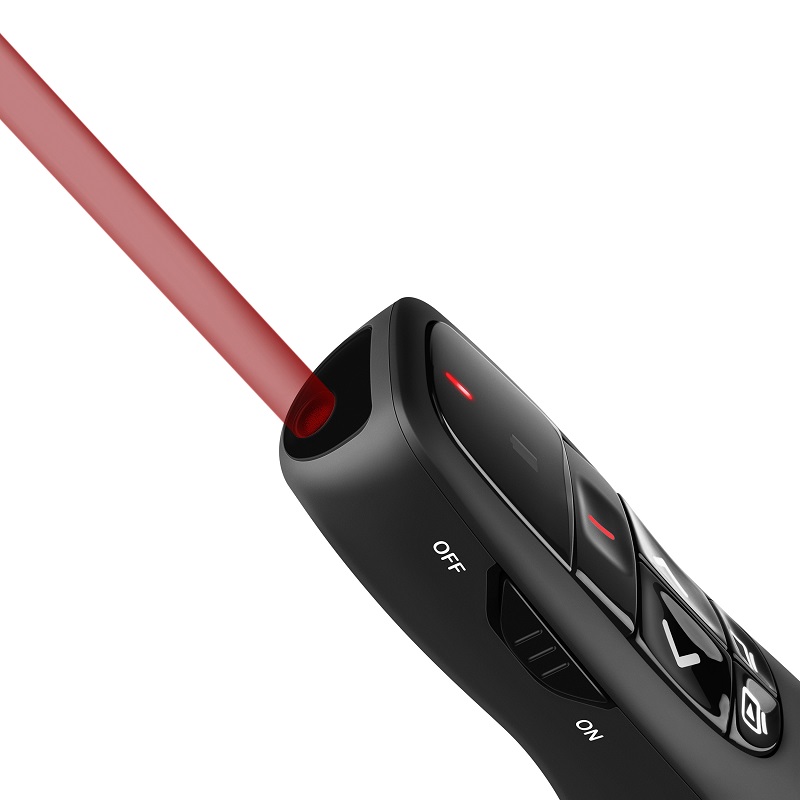 Control inalámbrico de diapositivas con apuntador láser