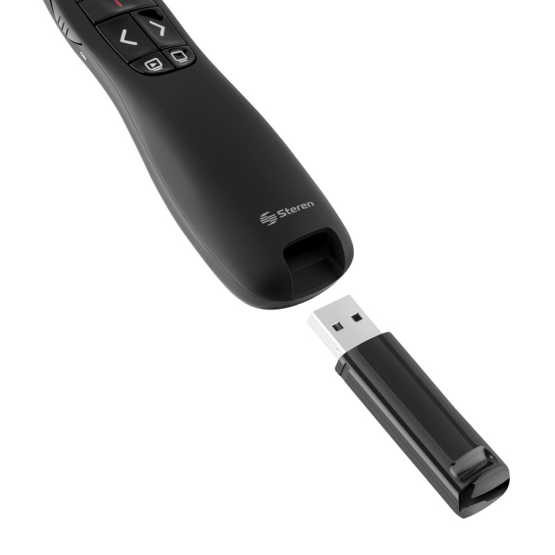 Control inalámbrico de diapositivas con apuntador láser