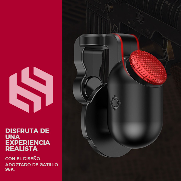 Gatillos para Celular L1 R1 Baseus Red Dot Negro
