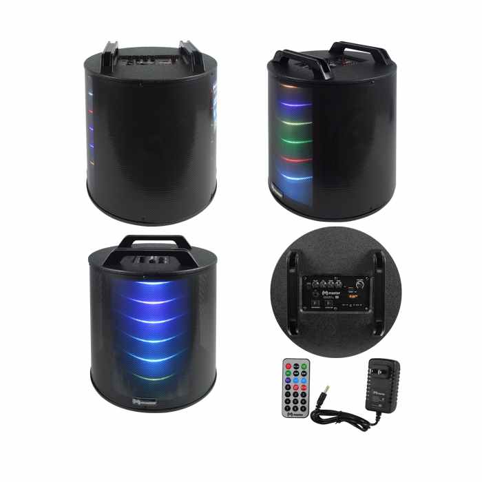 Master Sistema de Audio Portátil Recargable con 5000 Watts de Potencia y Sonido Envolvente a 360 Grados