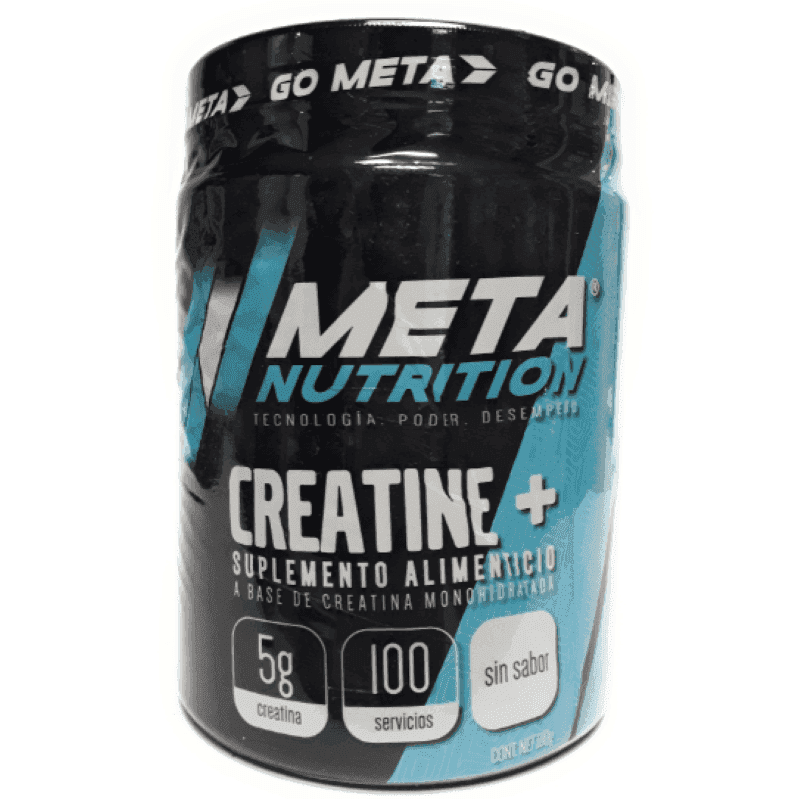 Creatina Monohidratada, 500g, Meta Nutrition, sin sabor