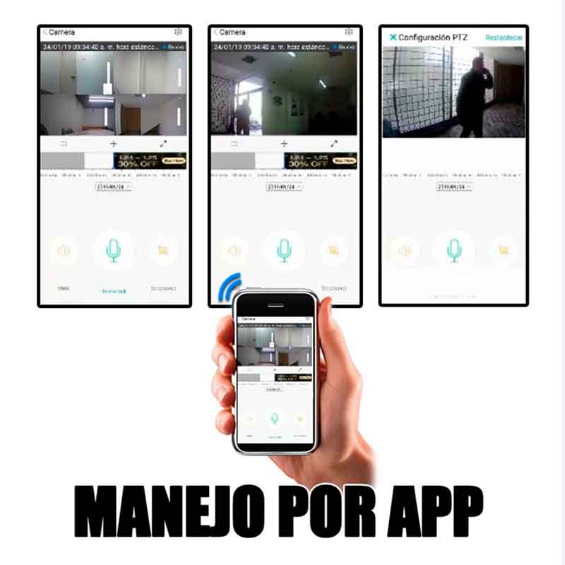 Cámara Wifi Exterior IP 2K 5 Megapixeles Grabación Nube y SD