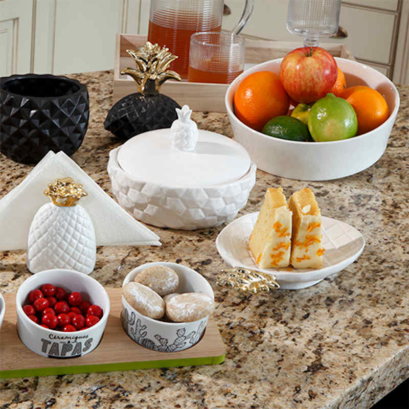 Platón Para Centro de Mesa con Forma De Piña Glam