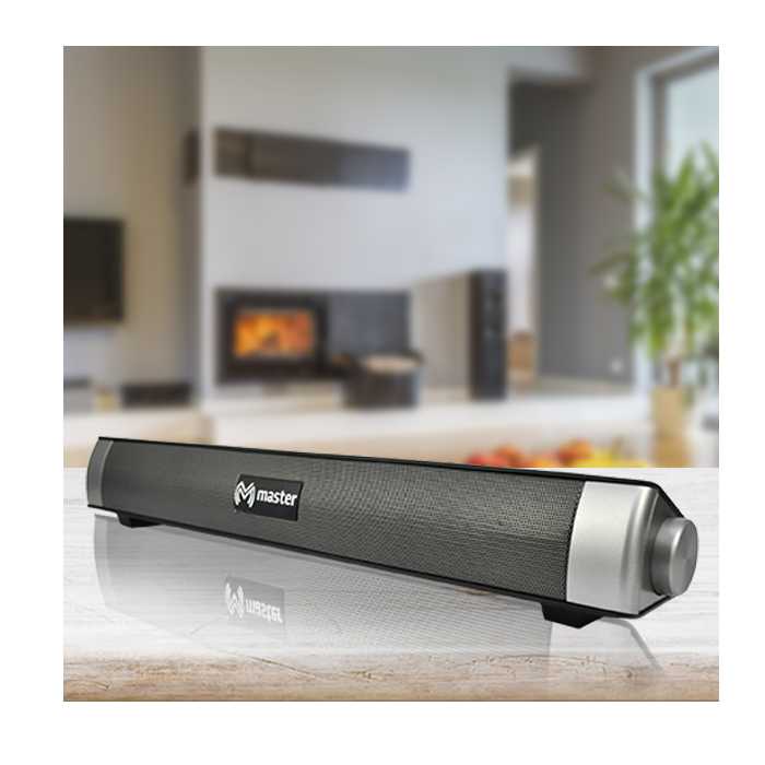 BOCINA RECARGABLE BLUETOOTH RADIO FM AUX BARRA MASTER MS-SOUNDBARBT