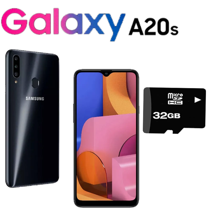 Celular samsung galaxy A20s 32gb dual sim negro + MicroSD