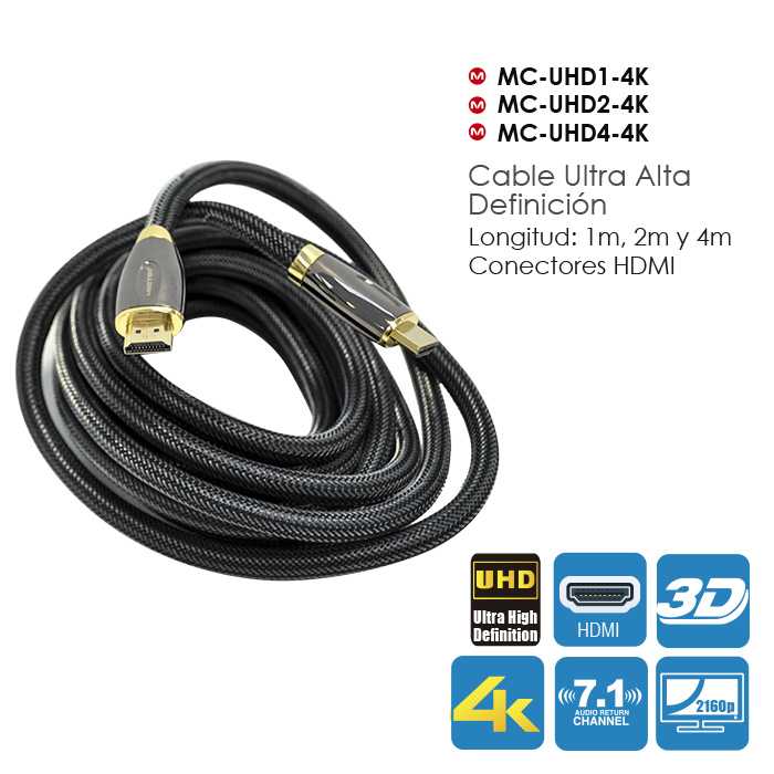 Cable HDMI Versión 2.0 MASTER MC-UHD4-4K