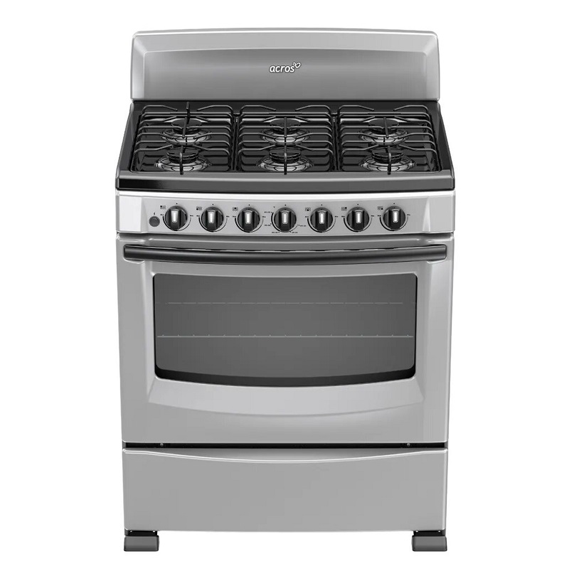 Estufa Acros AF5001D Encendido Electrónico 30 Pulgadas 6 Quemadores Silver