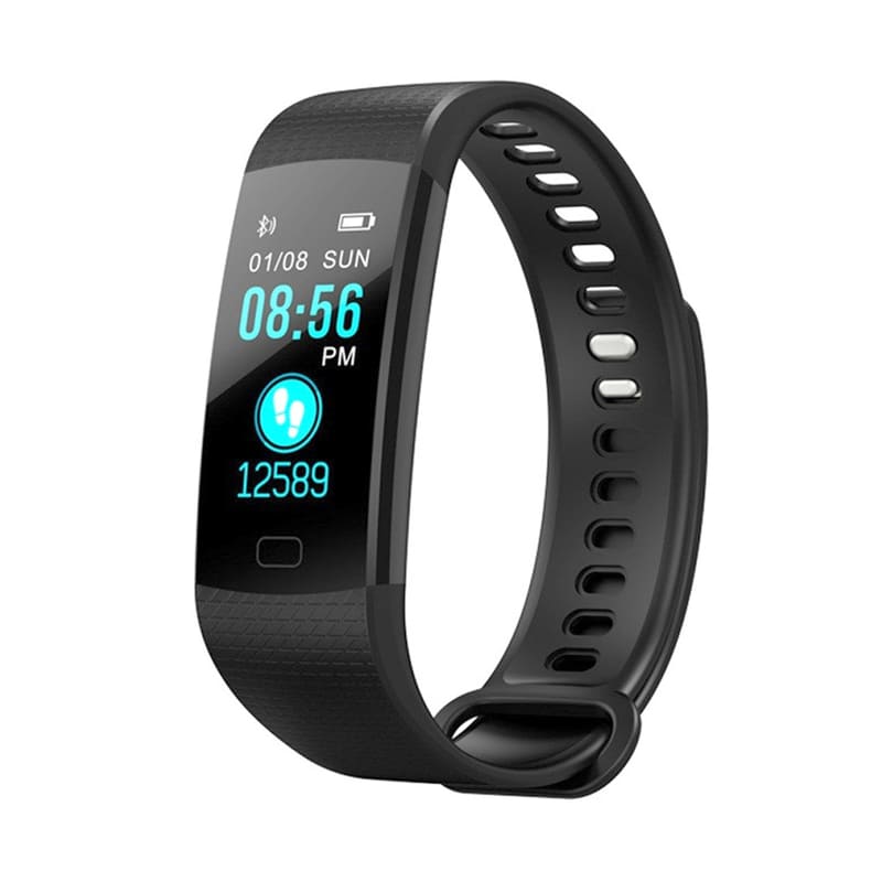 Redlemon Pulsera Inteligente Deportiva Resistente al Agua con Monitor de Ritmo Cardiaco, Podómetro, Calorías y Distancia, Notificación de Mensajería y Redes, Batería Recargable, Android y iOS, Mod. S4