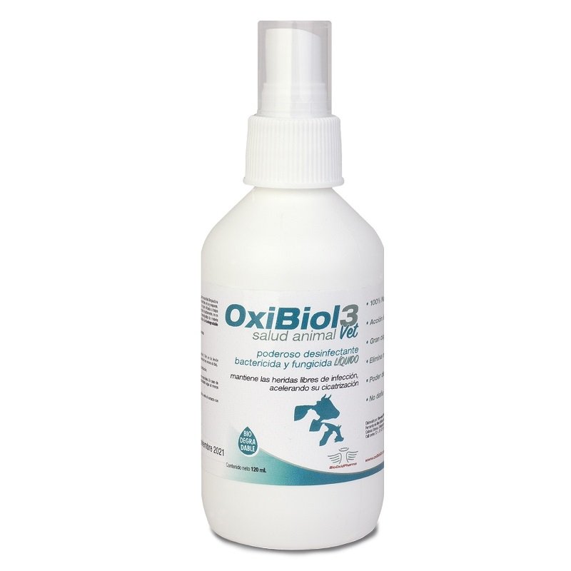 Solucion Desinfectante 3 Salud Animal 120 Ml Oxibiol