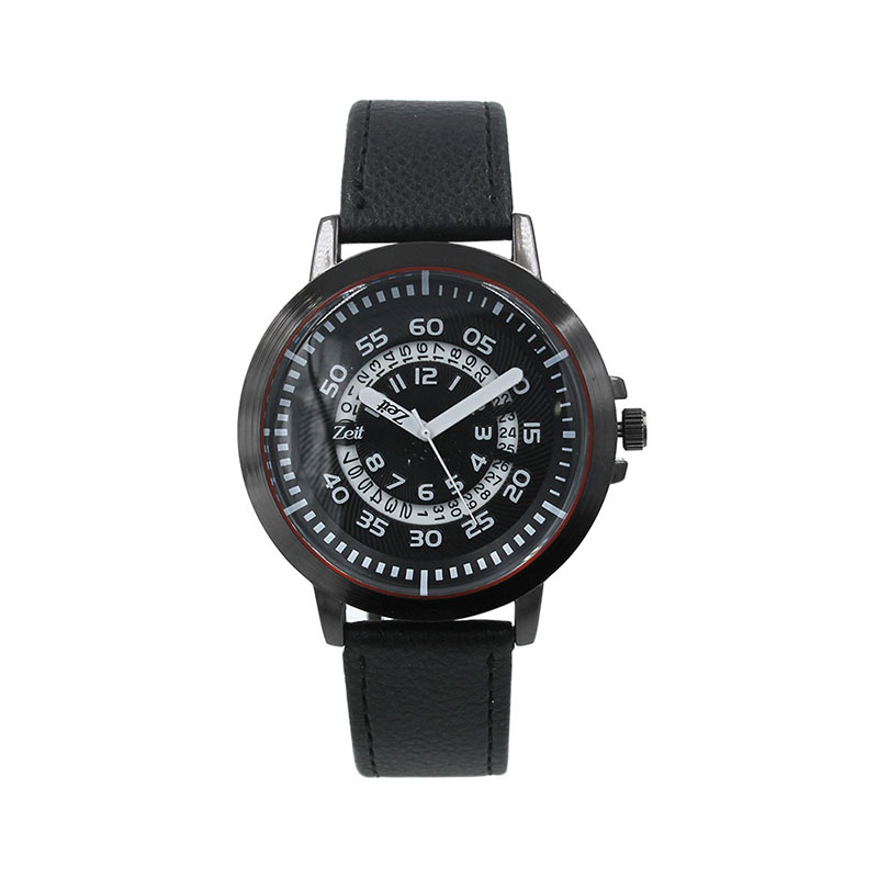 Reloj Zeit  Hombre  Tacto Piel  Negro - Cb00018919